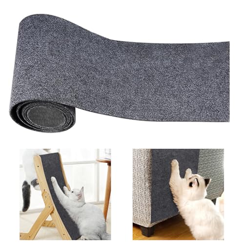 NADSSJL [220cmx40cm] Kratzmatte Katze, Kratzschutz Sofa Katze, Kratzmatte Selbstklebend, Kratzbrett Katzen Wand, Katzenkratzmatte, AntiKratz Tape für Möbel Couch Sofa Wand Tür Schutz (Dunkelgrau) von NADSSJL