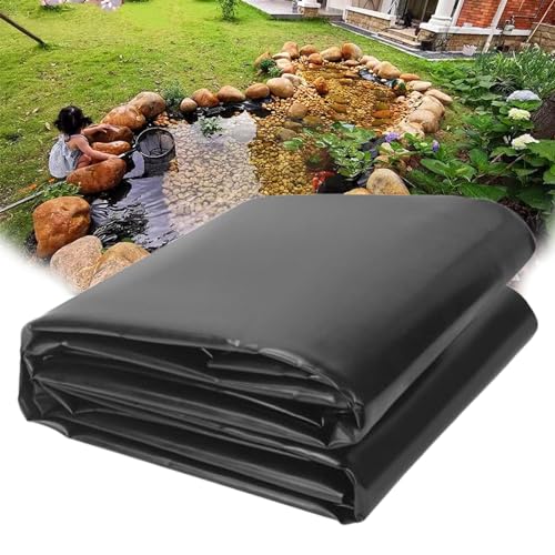 Epdm Teichfolie 2X2M,2X3M,3X3M,3X4M,4X4M,5X5M,6X10M,8X10M ReißFest Baufolie Wasserdicht Schwarze Folie Garten Schwimmteich Folie 0,2mm Dicke FüR BachläUfe,Koiteiche Folien,Aquakultur Unterlage von NAFGQIY