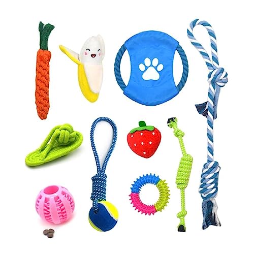 NAIXUE Hunde Seil Apportieren Spielzeug Tauziehen Spiel Für Welpen Zahnen Kauen Molar Spielzeug Hunde Apportieren Spielzeug Für Indoor Hunde Hunde Kauspielzeug Spielset von NAIXUE