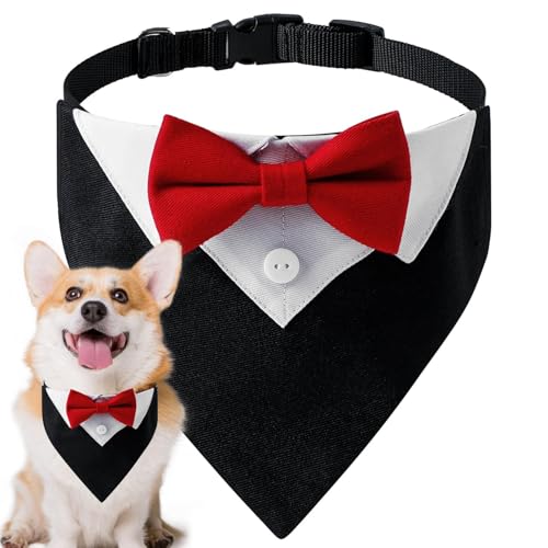 Hundehalsband für Hochzeit, Hundehalstuch, , Hochzeitszubehör, weiche Fliege für mittelgroße bis große Hunde, ideal für Partys von NAIYAN