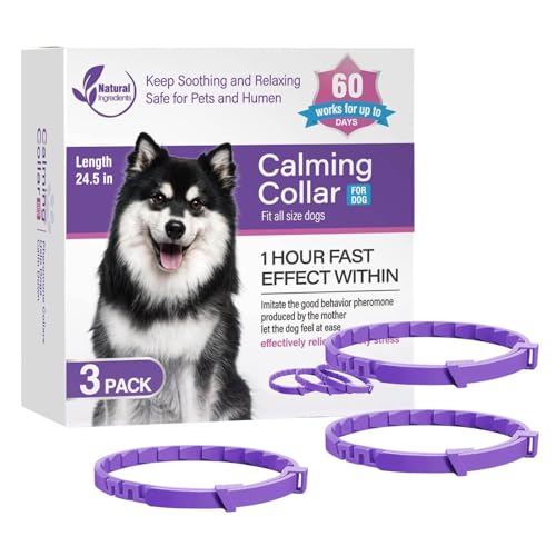 NAIYAN Pheromon-Halsbänder für Hunde, Entspannungshalsbänder, hält 60 Tage, beruhigendes Hundehalsband für kleine, große, mittelgroße Rassen, Verhalten, Pheromone beruhigen von NAIYAN