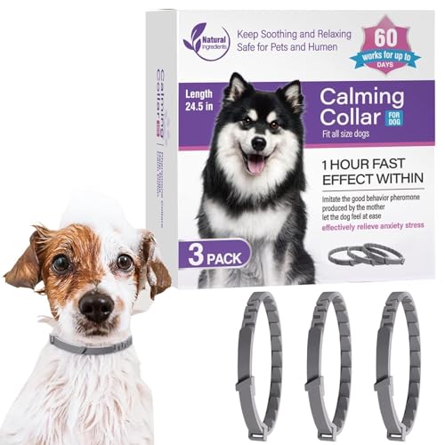 NAIYAN Pheromone Beruhigendes Hundehalsband für Hunde, Entspannungshalsbänder – hält 60 Tage, beruhigendes Hundehalsband für kleine, große, mittelgroße Rassen, Verhalten, Pheromone beruhigen von NAIYAN