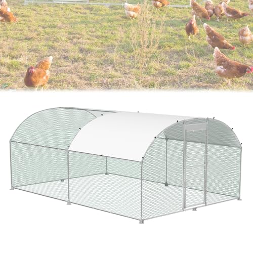 NAIZY Hühnerstall 3x4 m Hühner Freilaufgehege Bogen Dach Verzinkter Stahl Rohr Hühnerhaus mit Sonnenschutz PE-Dach & Tür & Schloss Kleintiergehege Hühnerkäfig für Kaninchen Hühner NAIZY Hühnerstall 3x4 m Hühner Freilaufgehege Bogen Dach Verzinkter Stahl Rohr Hühnerhaus mit Sonnenschutz PE-Dach & Tür & Schloss Kleintiergehege Hühnerkäfig für Kaninchen Hühner von NAIZY