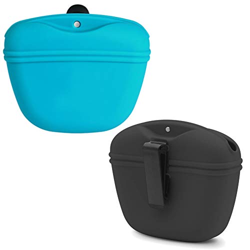 NALCY Leckerlibeutel für Hunde, 2 Stück Hunde Futterbeutel für Hundetraining, Hundeleckerlibeutel aus Silikon, Futterbeutel Hunde Tragbare Leckerli-Tasche mit magnetischem Verschluss und Taillen-Clip NALCY Leckerlibeutel für Hunde, 2 Stück Hunde Futterbeutel für Hundetraining, Hundeleckerlibeutel aus Silikon, Futterbeutel Hunde Tragbare Leckerli-Tasche mit magnetischem Verschluss und Taillen-Clip von NALCY