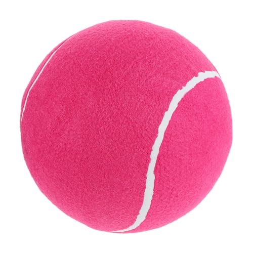 NAMOARLY Aufblasbarer Tennisball Großer Tennisball Hundefußball Tennisball Für Hunde Quietschende Tennisbälle Riesiger Hundetennisball Riesige Tennisbälle Kaubälle Für Hunde Rosy Gummi von NAMOARLY