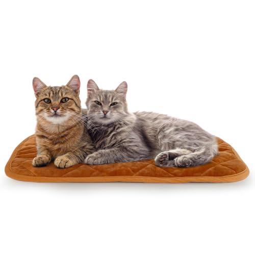 NAMOTEK Selbstwärmendes Katzenbett, für drinnen und draußen, superweich, selbstheizend, waschbar, Thermokissen für Katze und Hund, 73,7 x 49,8 cm von NAMOTEK