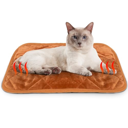 NAMOTEK Selbstwärmendes Katzenbett, für drinnen und draußen, superweich, selbstheizend, waschbar, Thermokissen für Katze und Hund, 53,3 x 49,9 cm von NAMOTEK