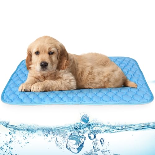 NAMOTEK Waschbare Kühlmatte für Hunde, Eisseide, Kühlmatte für Haustiere, bequeme Decke, Hundeunterlage, Blau NAMOTEK Waschbare Kühlmatte für Hunde, Eisseide, Kühlmatte für Haustiere, bequeme Decke, Hundeunterlage, Blau von NAMOTEK