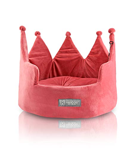 NANDOG Pet Gear Crown Hunde- und Katzenbett, gemütlich, rund, waschbar, für den Innenbereich, Haustierbett für kleine Rassen, weiches Bett, passt in Käfig oder Hundehütte, aus ultraweichem von NANDOG