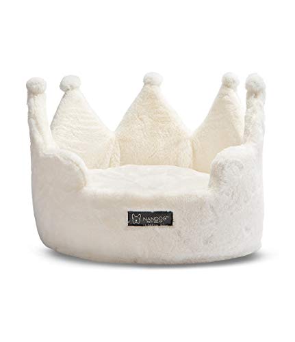 NANDOG Pet Gear Crown Hunde- und Katzenbett, gemütlich, rund, waschbar, für den Innenbereich, Haustierbett für kleine Rassen, weiches Bett, passt in Käfig oder Hundehütte, aus ultraweichem von NANDOG