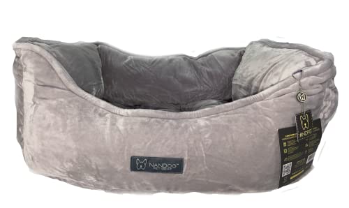 NANDOG Pet Gear Microplush Hunde- oder Katzenbett, wendbar, beruhigend, warm, klein – mittelgroß von NANDOG