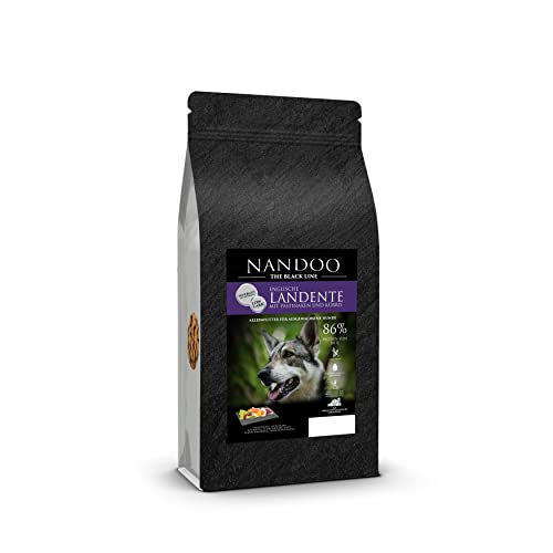 NANDOO Premium Hundefutter 2 kg Landente mit Pastinaken und Kürbis 65% von der Ente, Keine Kartoffel, Keine Erbsen, leicht verdaulich, hohe Akzeptanz, schonen hergestellt von NANDOO Premium Hundefutter