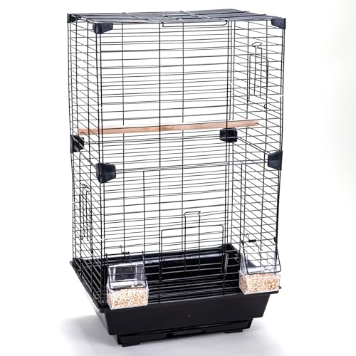 Pet Paradise Vogelkäfig für mehrere kleine Vögel, Metall & Kunststoff, geräumiger Flugkäfig mit Sitzstangen und Bechern, leicht zu reinigen, ideal für Sittiche, Kanarienvögel, Finken, Nymphensittiche von NASIDE