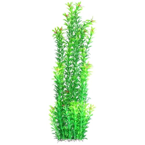 NASSMOSSE 50 cm künstliche Wasserpflanzen für Aquarien,große Kunststoffpflanzen mit Blumen,gefälschte Aquariumpflanzen,Dekoration,52,1 cm von NASSMOSSE