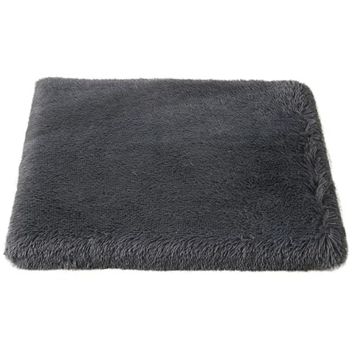 NASSMOSSE Großes Hundebett 35.4x27.6x3,9inch Memory Foam Nicht-Schlupfwinter-Hundekiste Matratze Plüsch Wärme weich abnehmbar wasserdichtes Einsatz Waschbares Katzenbett, dunkelgrau von NASSMOSSE