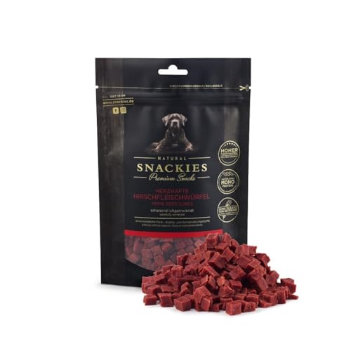 SNACKIES Premium Snacks für Hunde, ohne Zusatz von Getreide, Zucker, Farb-, Aroma- und Konservierungsstoffe, schonend luftgetrocknete Leckerli, Herzhafte Hirschfleischwürfel 170g SNACKIES Premium Snacks für Hunde, ohne Zusatz von Getreide, Zucker, Farb-, Aroma- und Konservierungsstoffe, schonend luftgetrocknete Leckerli, Herzhafte Hirschfleischwürfel 170g von NATURAL SNACKIES Premium Snacks