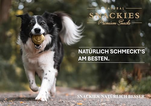 SNACKIES Premium Snacks für Hunde, ohne Zusatz von Getreide, Zucker, Farb-, Aroma- und Konservierungsstoffe, schonend luftgetrocknete Leckerli, Herzhafte Pferdefleischstreifen 400g von NATURAL SNACKIES Premium Snacks