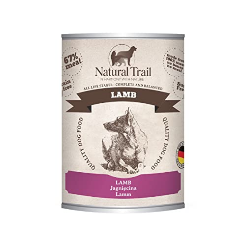 5x800g + 800g GRATIS Natural Trail Lamm Monoprotein Nassfutter Getreidefrei Hund Single Protein von NATURAL TRAIL