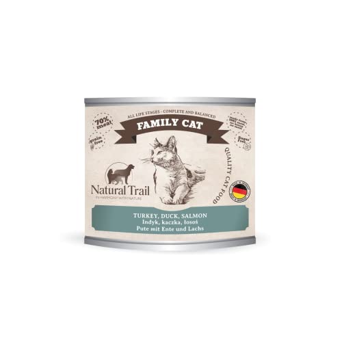 NATURAL TRAIL Trail Natural KOT Katzenfutter Nassfutter 200g Türkei Familie Ente Lachs / 6 von NATURAL TRAIL