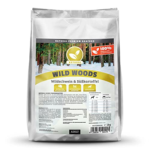 Natural - Wild Woods mit Wildschwein - 1 kg - Trockenfutter von NATURAL