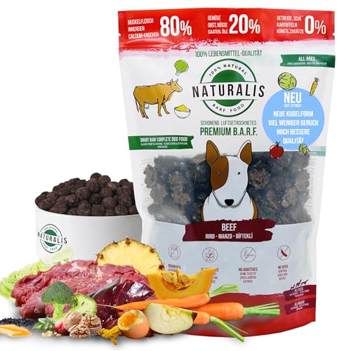 Naturalis Smart 80 Barf Trockenbarf Hundefutter 1 kg Rind Alleinfuttermittel ohne Zusätze getreidefrei sojafrei glutenfrei hypoallergen von NATURALIS BARF FOOD