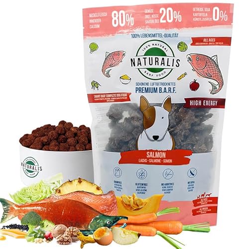 Naturalis Smart 80 Barf Trockenbarf Hundefutter 1kg Lachs Alleinfuttermittel ohne Zusätze getreidefrei sojafrei glutenfrei 100% Natur - schonend luftgetrocknet… von NATURALIS BARF FOOD