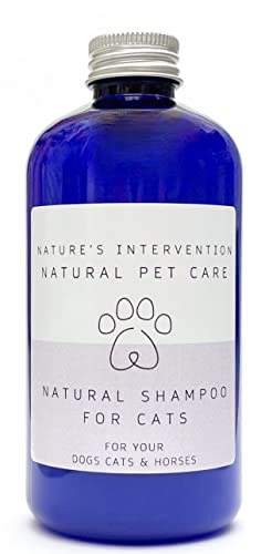 Shampoo für Katzen – Aloe Vera, Zedernholz & Lavendel - 250 ml von NIP. 99% Natürliches Sanftes. Keine Sulfate, Keine Parabene. Reinigt, Lindert Juckreiz. Konzentriert. von NATURE'S INTERVENTION