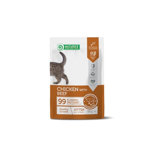 Natures P Cat Kitten Hühnchen mit Rinderbeutel, 100 g von NATURE'S P