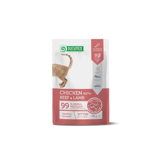 Natures P Cat Kitten Huhn Rindfleisch Lammbeutel 100 g von NATURE'S P