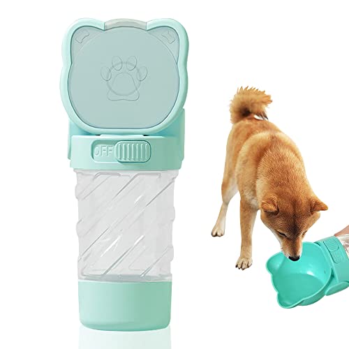 NAVESO Trinkflasche Hunde für Unterwegs, Tragbare Hunde Wasserflasche 200ml mit 350ml Hundefutter Becher, Hunde Trinkflasche Outdoor, Auslaufsichere Hundetrinkflasche für Haustiere im Freien, Reisen von NAVESO