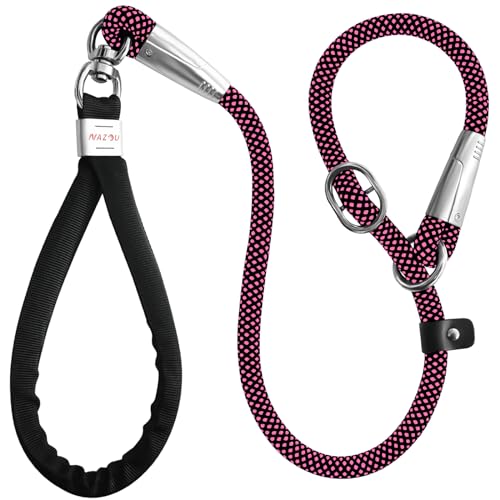 NAZOU Retrieverleine, 1,27 cm, freihändige Hundeleine, bequeme Hundeleine, 91 cm, 122 cm, 152 cm, starke Trainingsleine für Hunde bis zu 54 kg von NAZOU