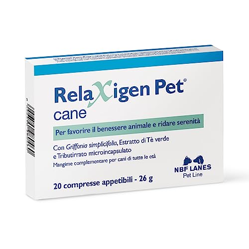 NBF Lanes | Relaxigen Pet Hund, 20 Tabletten zur Förderung des Wohlbefindens und zur Wiederherstellung der Ruhe, für mittelgroße bis große Hunde von NBF Lanes