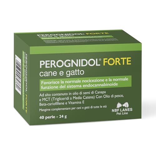 NBF Lanes | Perognidol FORTE Hund und Katze, 40 Perlen, fördert die normale Nuszeption und die normale Funktion des Endocannabinoid-Systems von NBF Lanes