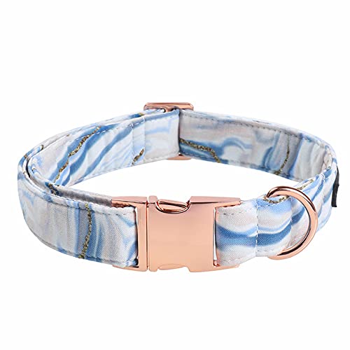 Blau Pink Waves Hundehalsband mit Fliege Weiches und Baumwollstoffhalsband Metallschnalle verstellbar,Kragen,XXS von NC