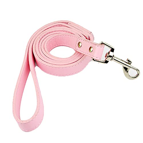 Farbe Small Medium Hundehalsband Runde Spikes Nietenbesetzte Hundehalskette Halsbänder für Walking Leash führt,Rosa Leine,L von NC