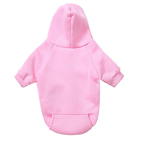 Haustier Hundebekleidung für kleine Hundemantel Jacke Winterhunde Haustiere Kleidung für Hunde Hoodies Kostüm,Rosa,S von NC