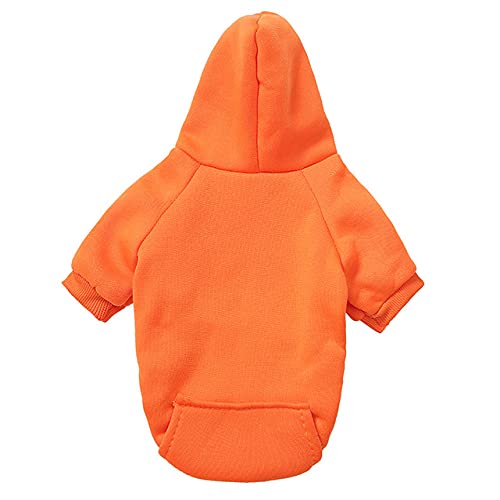 Haustier Hundebekleidung für kleine Hundemantel Jacke Winterhunde Haustiere Kleidung für Hunde Hoodies Kostüm,orange,XL von NC