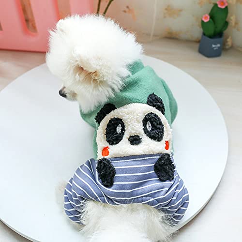 Herbst und Winter Plus Baumwolle Haustierkleidung Cartoon Kleidung Welpen Overall Kleine Hunde, Panda, M 3,5,4 kg von NC