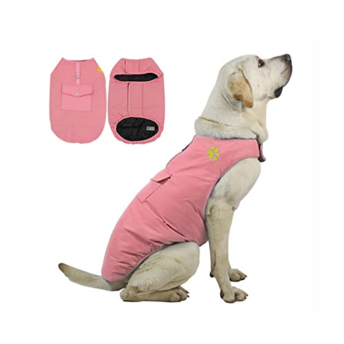 Hundebekleidung Haustier Hundebekleidung Baumwollweste Hund Baumwollgeschirr Kleidung Doppelseitig tragbar warm 6 Farben,Rosa,3XL von NC