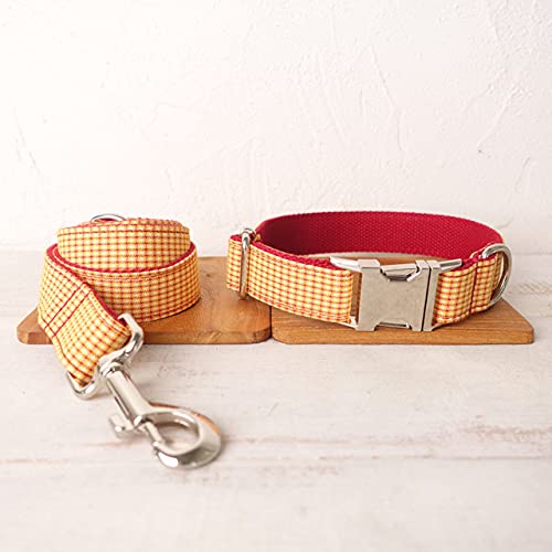 Hundehalsband Polysatin und Nylon 5 Größen Hundehalsband, Hundehalsband Leine Set,L von NC