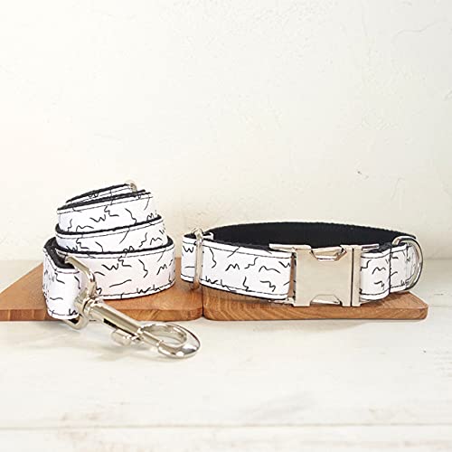 Hundehalsband für Haustiere Hundezubehör Haustierbedarf für kleine mittelgroße Hunde 5 Größen,Hundehalsband-Leine-Set,L von NC