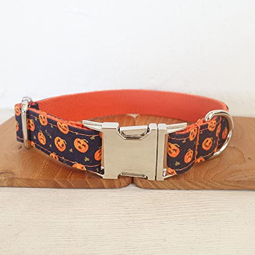 Hundehalsband für Haustiere Kürbis Hundezubehör Haustierbedarf für kleine mittelgroße Hunde 5 Größen, Hundehalsband, XL von NC