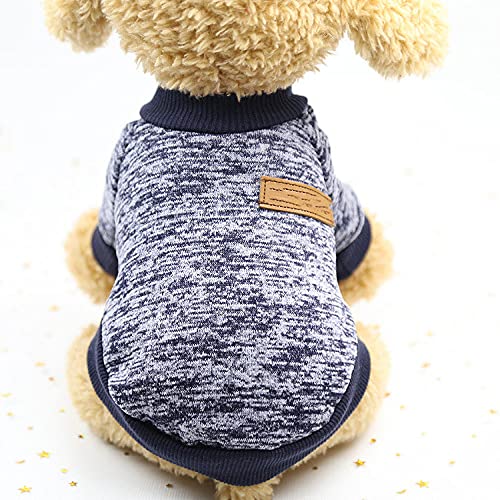 Klassische Haustier Hundebekleidung Solide Katze Hund Hoodie Welpen Outfit Haustier Pullover Kleidung Für Hunde Kostüm Für Kleine Mittlere Hunde,grau,XXL 6,8KG von NC