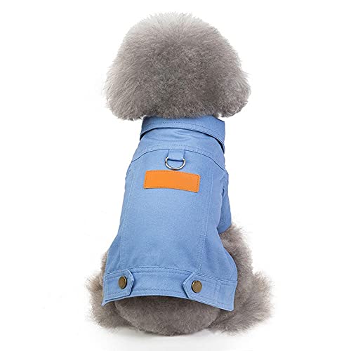 Luxus Winter Hundejacke Welpen Hundebekleidung Haustier Outfits Hund Denim Mantel Jeans Kostüm Haustier Kleidung,Burgund,Größe 2 von NC