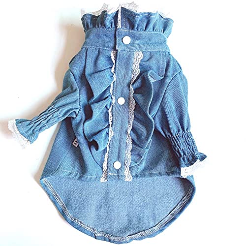 Meduim Große Hundebekleidung Jeans Haustiermantel Jacke Mode Prinzessin Hunde Haustiere Kleidung für Hunde Hemd,XXXL von NC