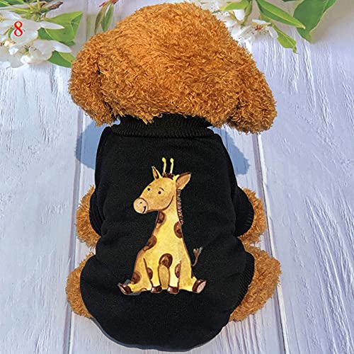 Neue Hundebekleidung für kleine Hunde Elefanten bedruckter weicher Hund Pullover Kleidung für Hunde Winter Chihuahua Kleidung warmes Haustier Outfit,8,S von NC