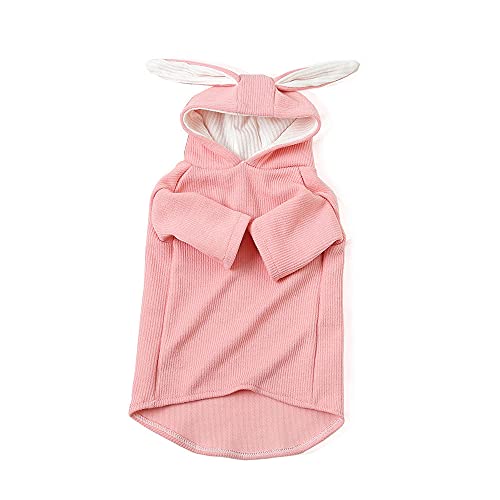 New Cute and Rabbit Ear Sweater Dog Method Cat Pet Kleidung Herbst Winter Frühling Pet Kleidung,Rosa,L von NC