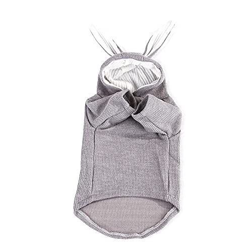 New Cute and Rabbit Ear Sweater Dog Method Cat Pet Kleidung Herbst Winter Frühling Pet Kleidung,grau,M von NC