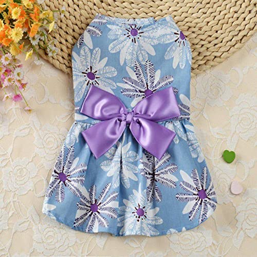 Sommerhundekleid Kleines Blumenprinzessin-Hundekleid für Hunde Rock Sommerprinzessin-Hundehochzeitskleider Kleidung Haustierkleid,10,S von NC