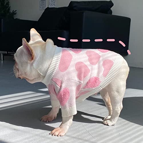 Weicher Hundepullover Haustier Outfit Kostüm Mode Pullover für kleine große Hundekleidung,Rosa,M,Brust,44cm von NC